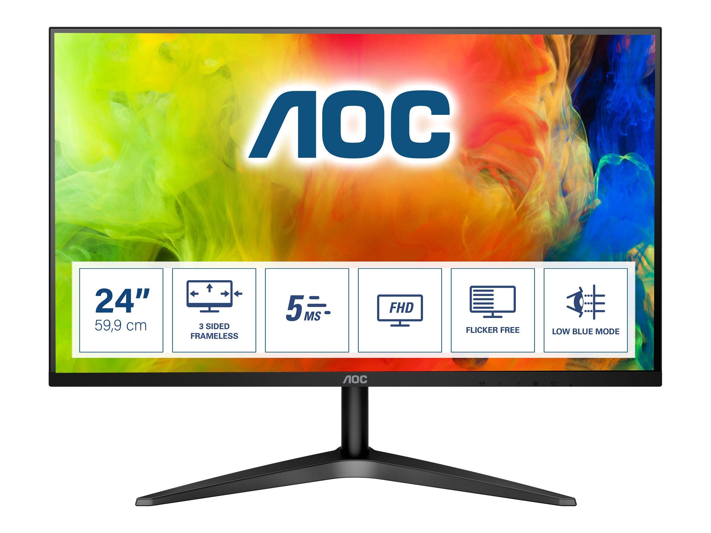 AOC B1 24B1H, 59,9 cm (23.6"), 1920 x 1080 pixels, Full HD, LED, 5 ms, Noir-0