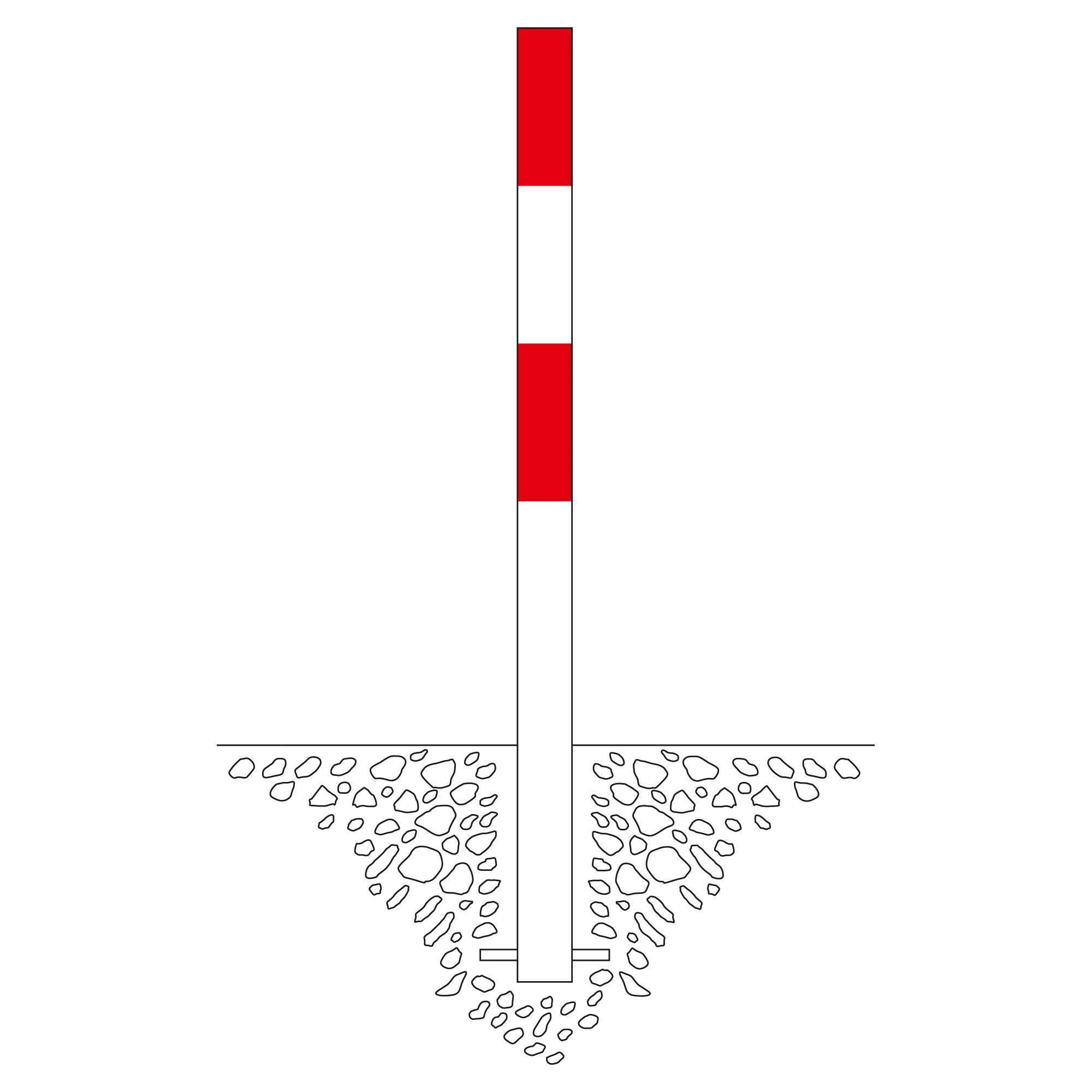 Moravia 101.13.035 MORION Poteau de barrage (Ø x H) 76 mm x 133 cm-1