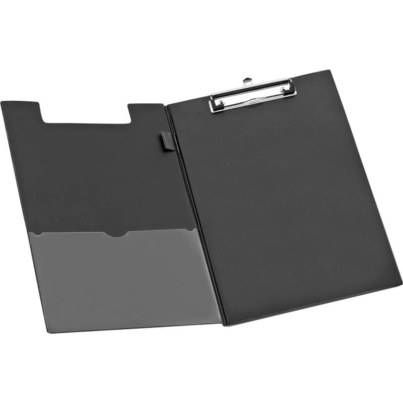 Porte-bloc A4 à rabat noir 23,5 x 36,5 cm - Wonday-0