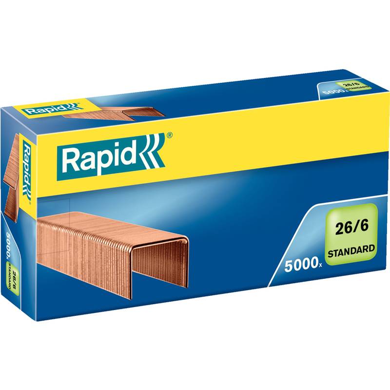 Agrafes Rapid 26/6 cuivrée - Boîte de 5000-0