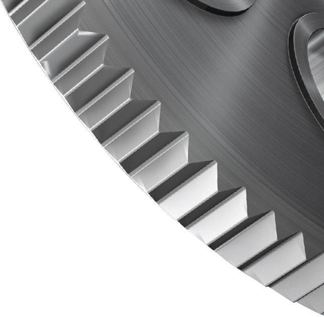 Coupe de roue dentée en gros plan, montrant les dents métalliques et l'usinage mécanique précis d'une machine.