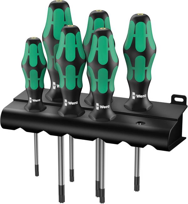 Wera 367/6 TORX® BO pour l'atelier Jeu de tournevis 6 pièces Tamper Resistant TORX® Profil