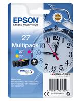 EPSON 1LB 27 ink cartridge cyan magenta and yellow standard capacity 3x3.6ml 3x350 pages combopack RF-AM blister - DURAB-2
