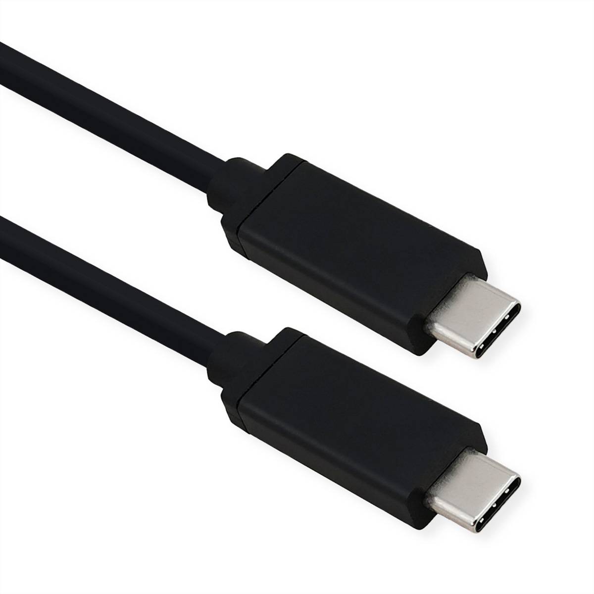 ROLINE Câble USB4 Gen 3, avec PD (Power Delivery), avec Emark, C-C, M/M, 40 Gbit/s, noir, 0,8 m-0