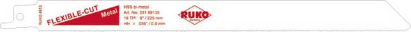 Lot de 5 lames de scie-sabre longueur 200 mm Ruko 8913-5 RUKO 33289135 Longueur lame de scie 200 mm 5 pc(s)