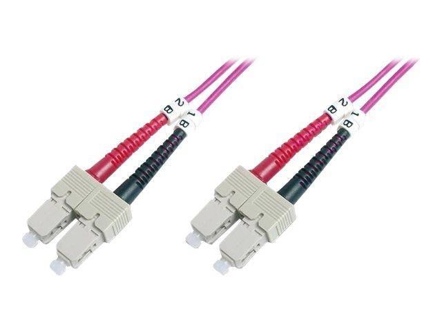 Digitus DK-2522-05-4 fibre optique FO Câble de raccordement [1x SC mâle - 1x SC mâle] 50/125 µ Multimode OM4 5.00 m-1