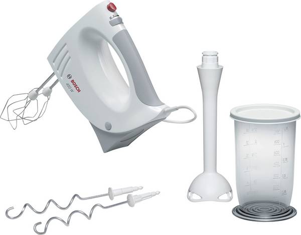 Batteur Bosch Haushalt MQ3540 450 W blanc, gris