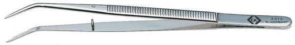 C.K T2314  Pince brucelle de précision   pointue, courbée, fine 150 mm