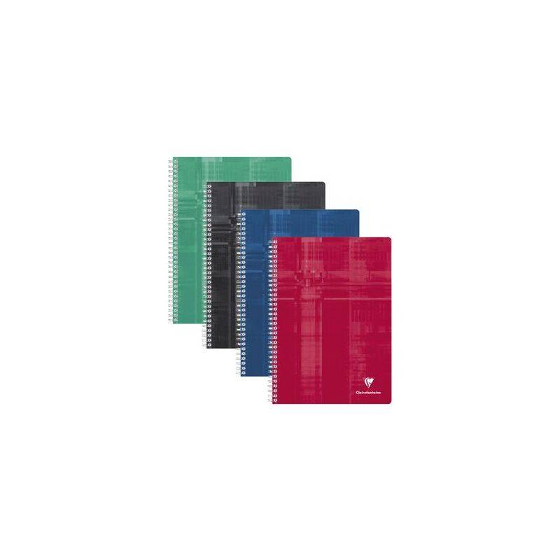 Cahier spirales Clairefontaine Metric - A4 21 x 29,7 cm - grands carreaux - 180 pages-0