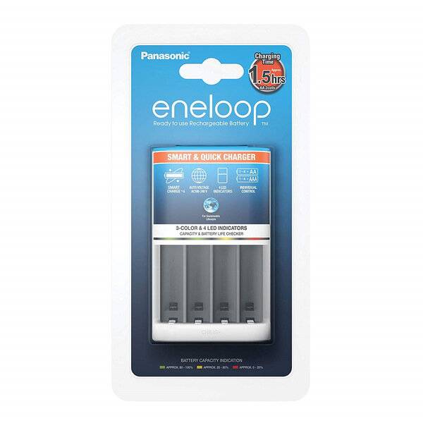 Chargeur de piles rondes NiMH Panasonic BQ-CC55E-1