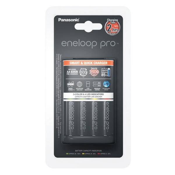 Chargeur de piles rondes NiMH Panasonic BQ-CC55E-2