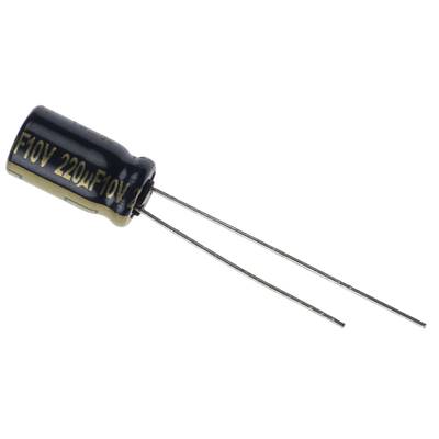 Panasonic EEU-FC1A221S Condensateur électrolytique sortie radiale  2.5 mm 220 µF 10 V 20 % (Ø) 6.3 mm 1 pc(s) 