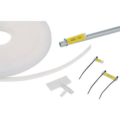 HellermannTyton 525-10353 HC 09-35-PE-CL Porte-étiquette Type de montage: pour collier serre-câbles Surface de marquage: