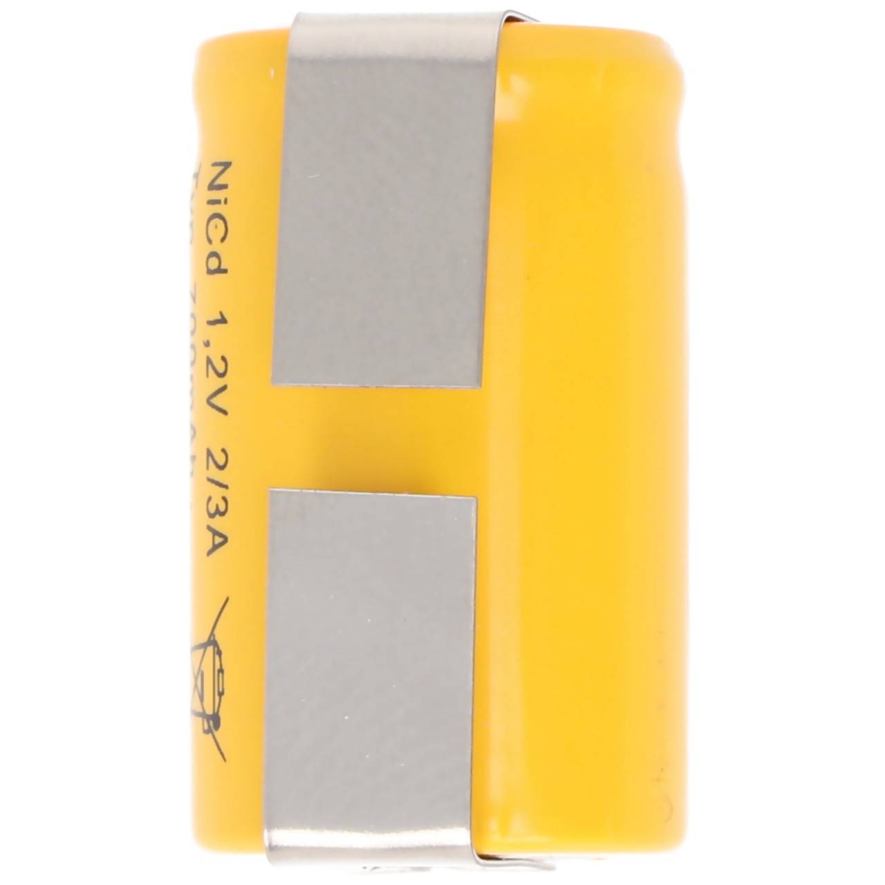 Batterie de remplacement KR-600AE 2/3 A Batterie Cadnica NICD avec cosses à souder en forme de U (pas d'origine Sanyo)-4