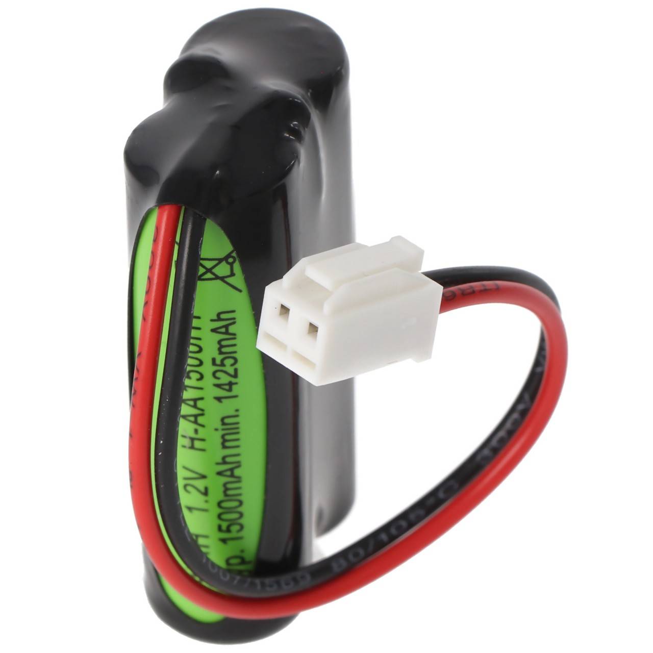 Batterie d'éclairage de secours NiMH 2.4V 1500mAh F1x2 Mignon avec câble 100mm remplace ABB 11190038V / 55-3