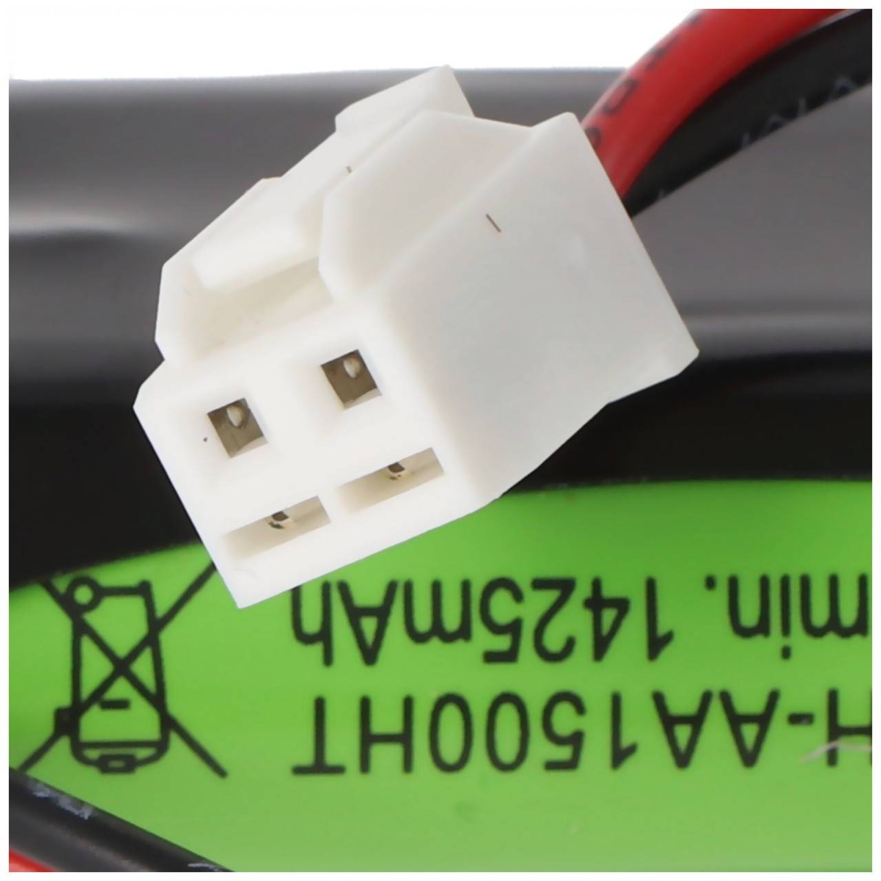 Batterie d'éclairage de secours NiMH 2.4V 1500mAh F1x2 Mignon avec câble 100mm remplace ABB 11190038V / 55-4