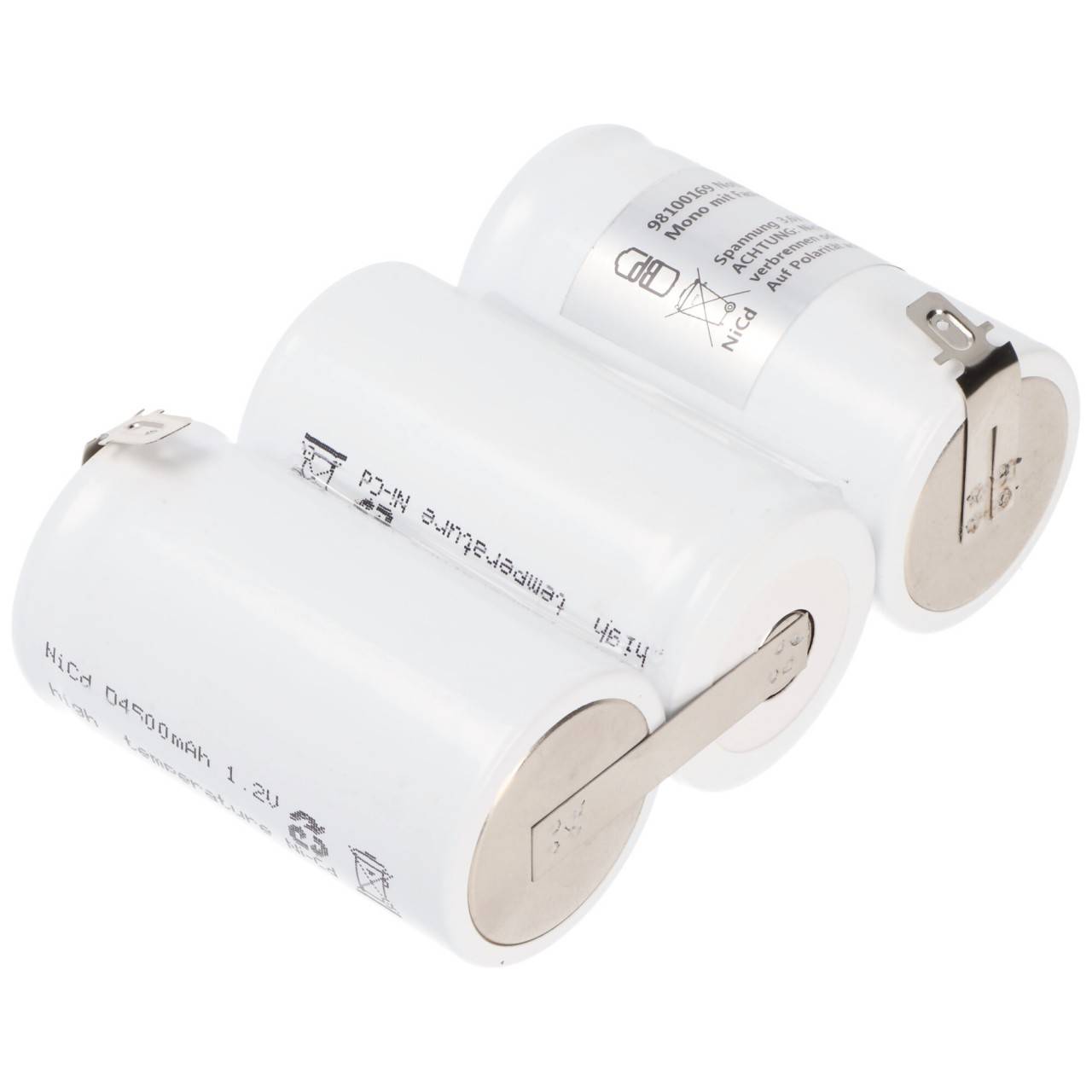 Batterie d'éclairage de secours NiCd 3.6V 4500mAh F1x3 Mono avec connexion Faston-2