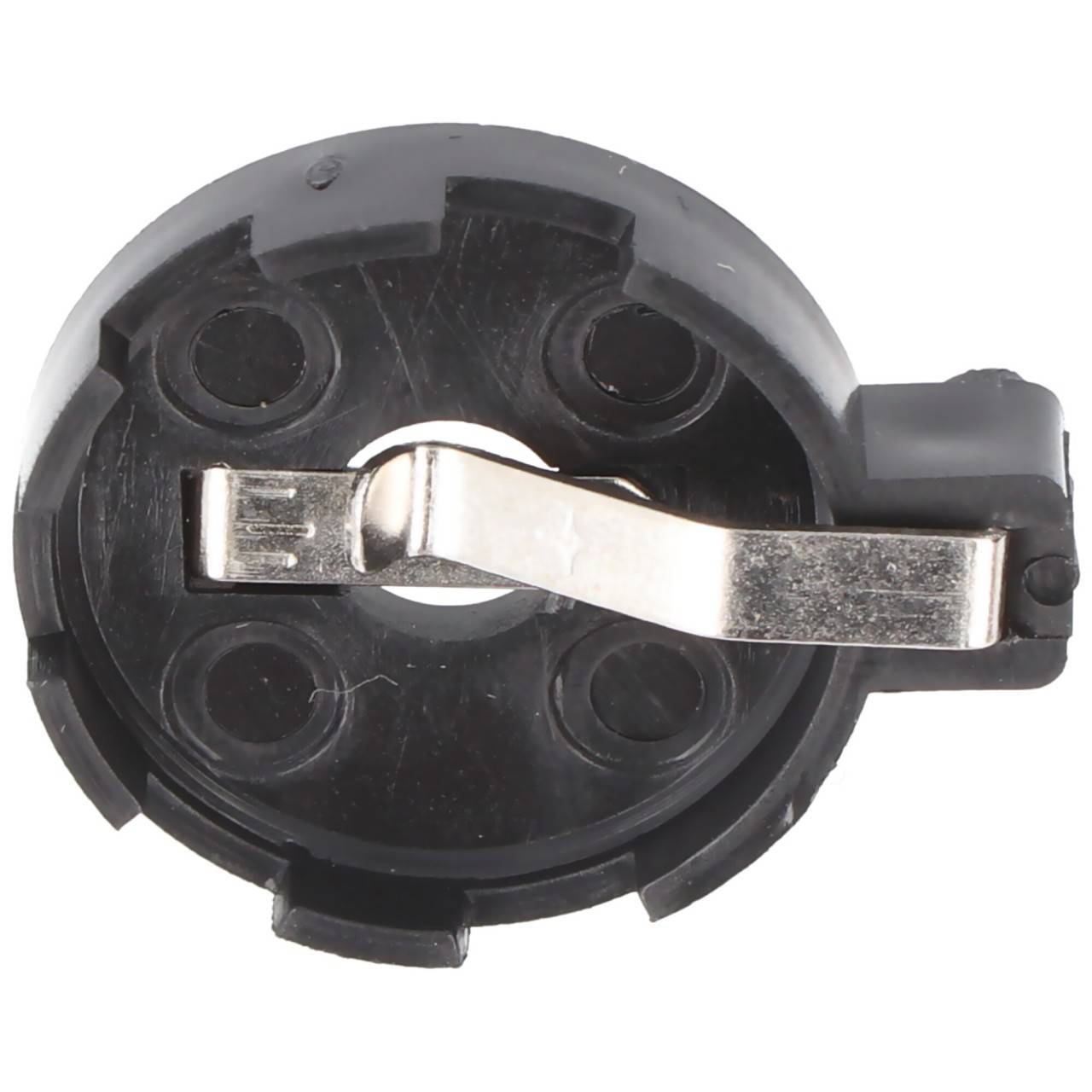 Support de pile bouton Goobay CR2012-CR2032 - max 20 mm, noir, montage PCB, horizontal (2 broches)-2