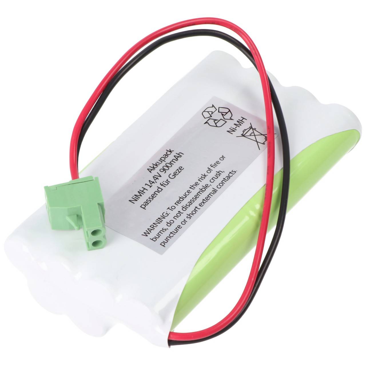 Batterie de remplacement en tant que batterie de rechange pour Pack de batteries NiCD 14,4V Geze avec câble-3