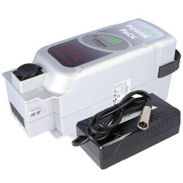 Batterie de remplacement pour la batterie KTM Severo 8-RT 36 volts avec 17 Ah, chargeur rapide inclus