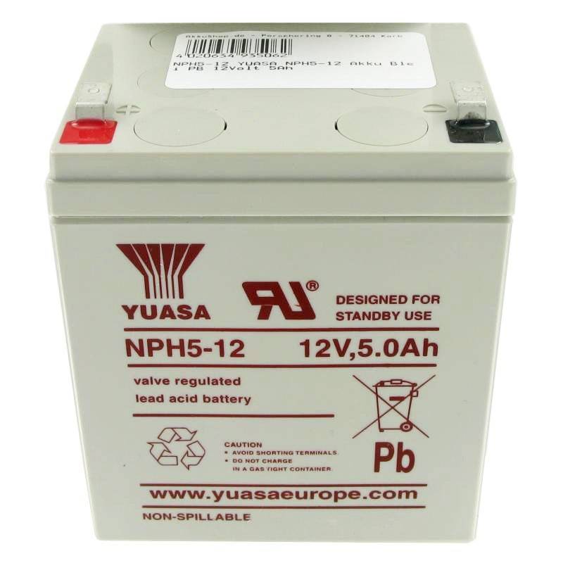 Batterie Plomb Yuasa 12V 5Ah NPH5-12Original fabricant 