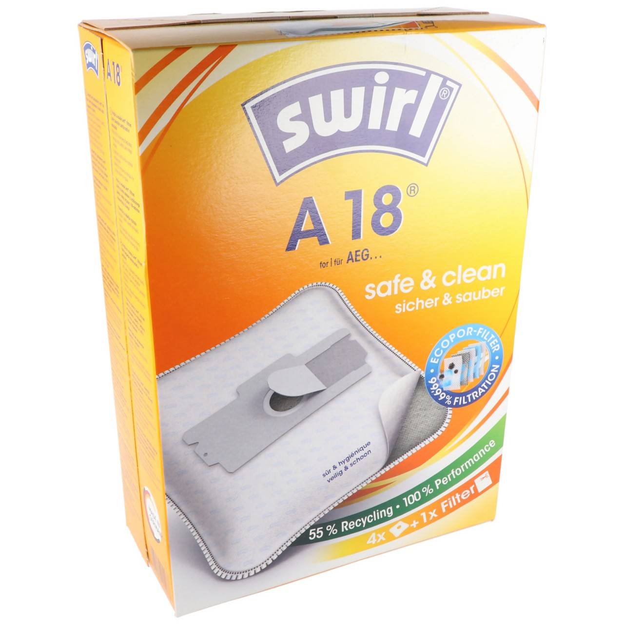 Sacs pour aspirateur Swirl A18 MicroPor Plus pour aspirateurs AEG-0