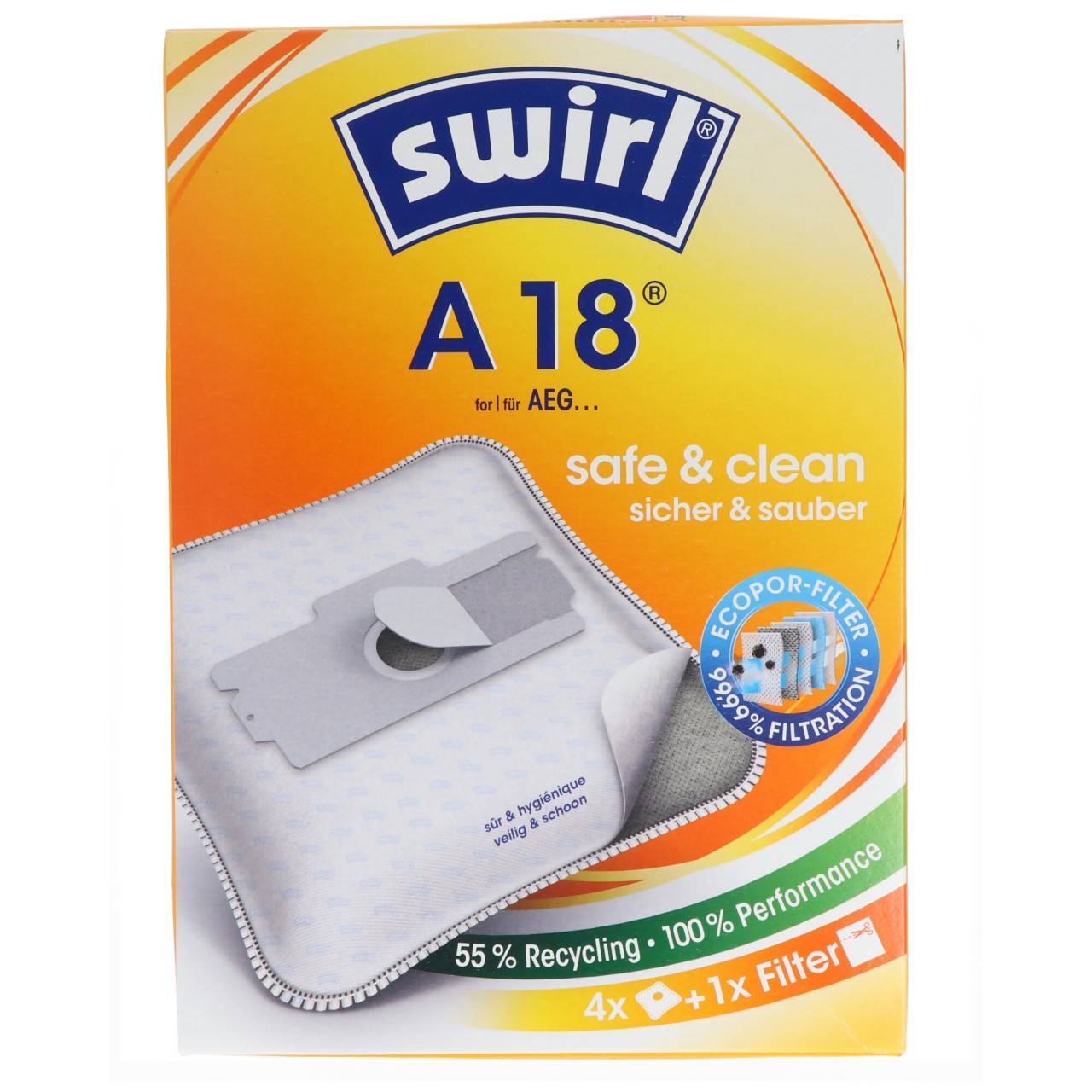Sacs pour aspirateur Swirl A18 MicroPor Plus pour aspirateurs AEG-2