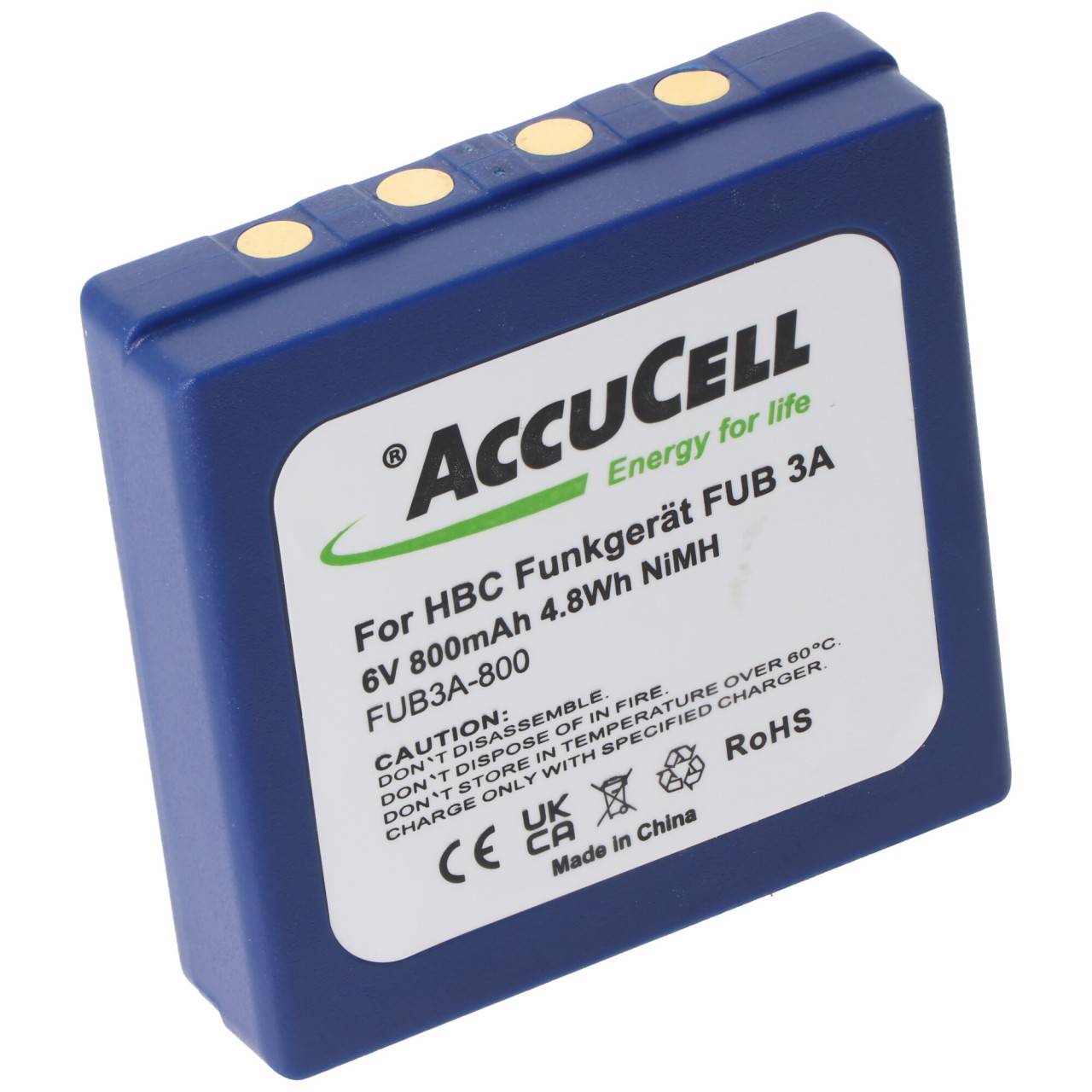 Batterie 800mAh pour batterie radio HBC FUB 3A BA203060, BA222060, 6V 730mAh-0