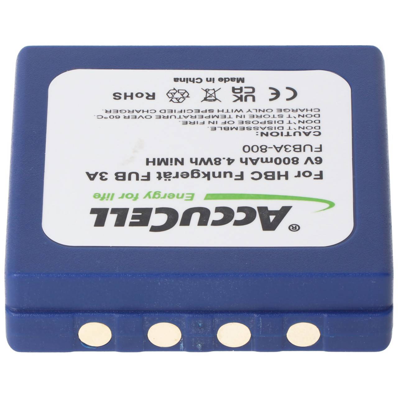 Batterie 800mAh pour batterie radio HBC FUB 3A BA203060, BA222060, 6V 730mAh-1