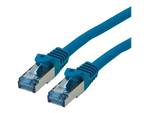 Câble patch ROLINE Cat 6A S/FTP (PiMF), niveau de composant, LSOH, bleu, 0,3 m