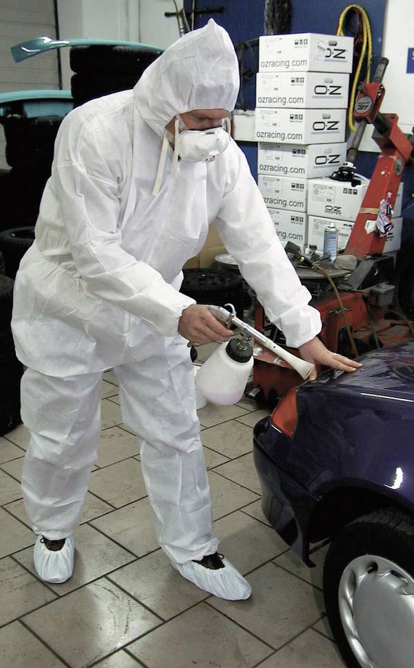 Leipold Doehle 2515-L  Combinaison SMS CAT III (types 5 et 6) CleanGo   Taille du vêtement: L     blanc