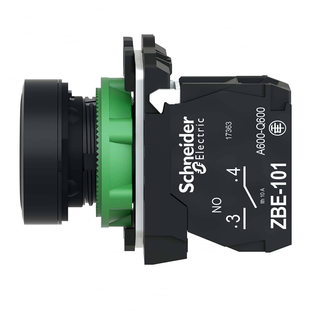 Schneider Electric XB5AA21 Harmony XB5AA21 Bouton-poussoir actionneur plat 1 bouton noir décrochage par pression 1 pc(s)-4
