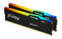 Mémoire pour PC Kingston FURY Beast RGB DDR5 16 GB 2 x 8 GB non-ECC 6000 MHz DIMM 288 broches CL40 KF560C40BBAK2-16-1