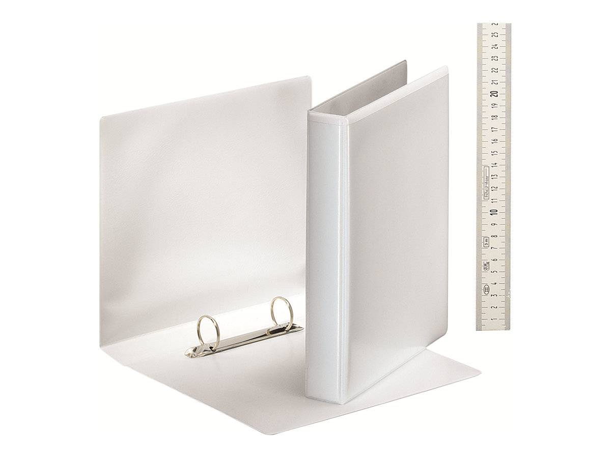 Classeur 2 anneaux cartonné Esselte personnalisable A5 - Dos 4,7 cm - Blanc-3