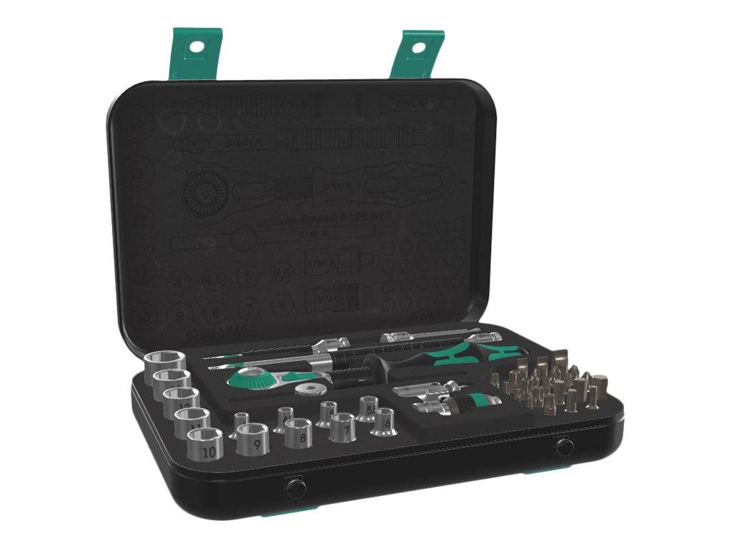 Jeu de clés à douille Wera 8100 SA 2 Zyklop métrique 1/4" (6.3 mm) 42 pièces 05003533001