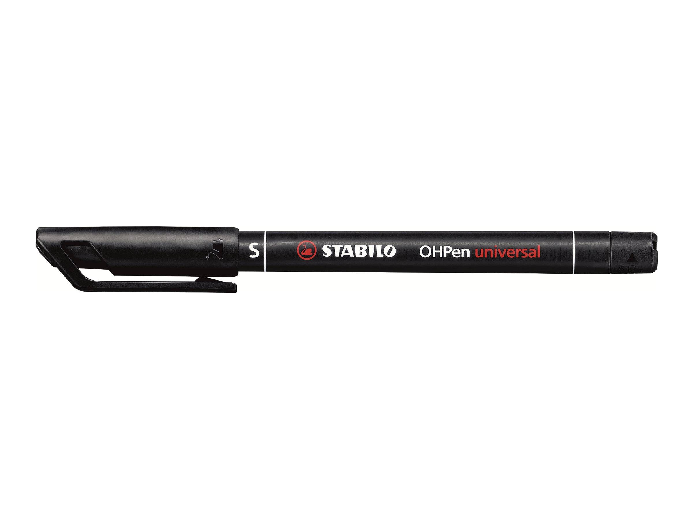 Marqueurs permanents OhPen Stabilo pointe extra-fine 0,4 mm - Pochette de 4