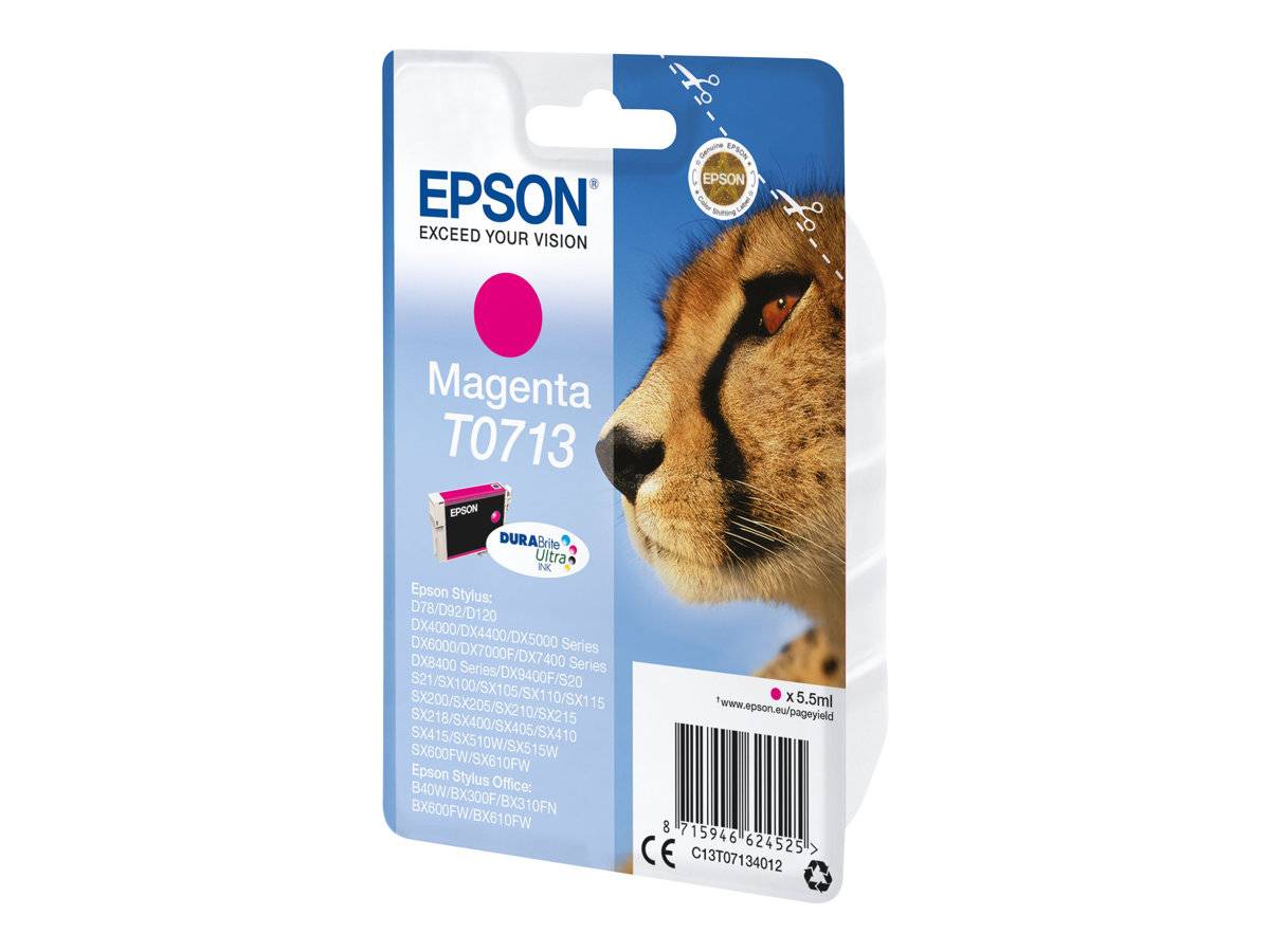 EPSON 1LB T0713 ink cartridge magenta standard capacity 5.5ml 1-pack RF-AM blister w/s-1