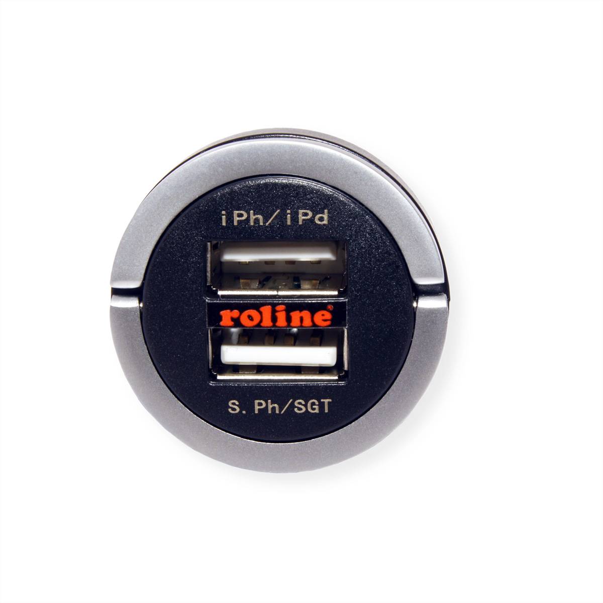 Roline Chargeur USB 15 W USB noir pour voiture-1