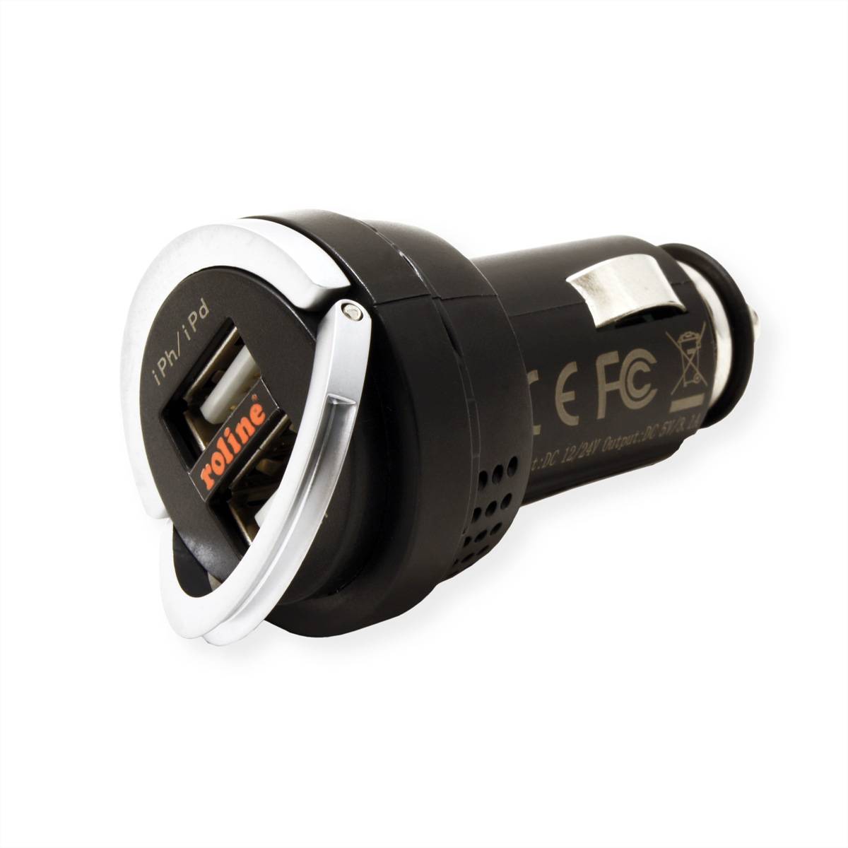 Roline Chargeur USB 15 W USB noir pour voiture-2