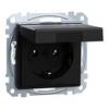 Merten Cache Prise 2P+T avec clapet System M noir MEG2311-0403 1 pc(s)