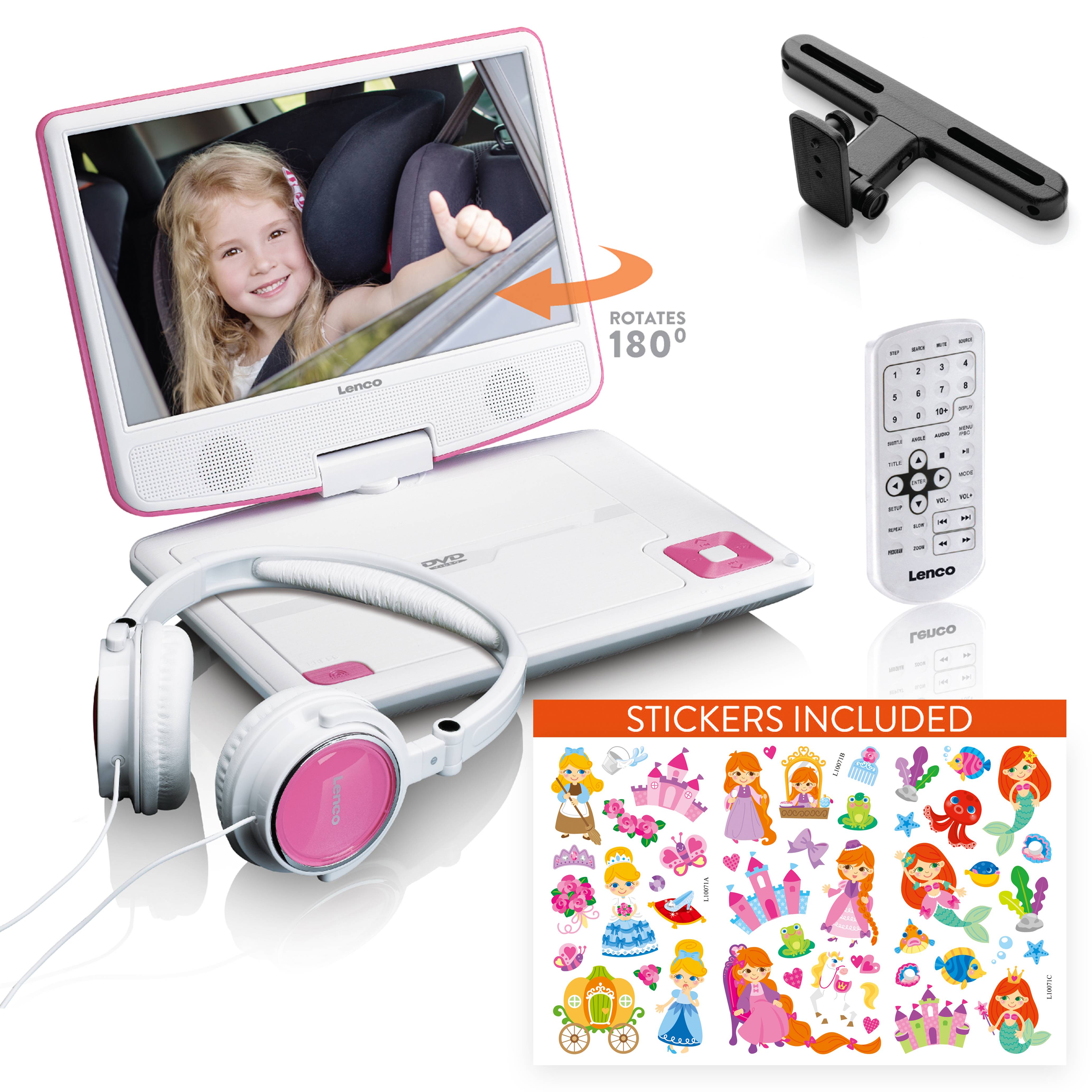 Lecteur DVD Portable 9" avec Port USB / SD / Jack 3.5mm Multi-langues-0
