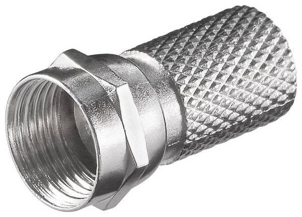 Connecteur F à visser Goobay 7,0 mm - adaptateur à visser en zinc avec contacts en nickel