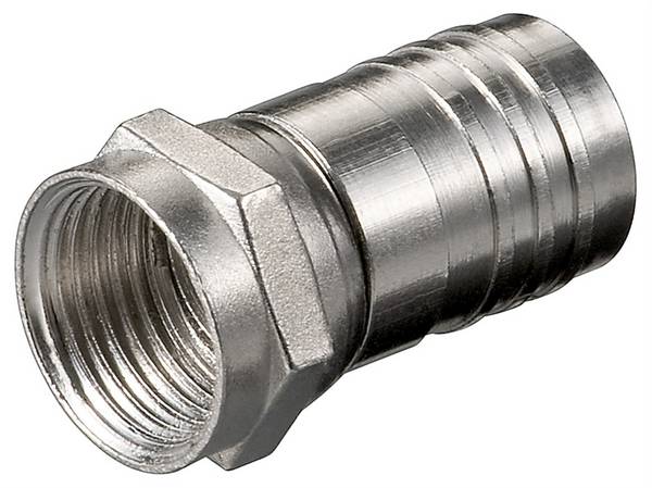 Goobay Crimp-F-connector 8.0 mm - Adaptateur à sertir en zinc avec contacts en nickel