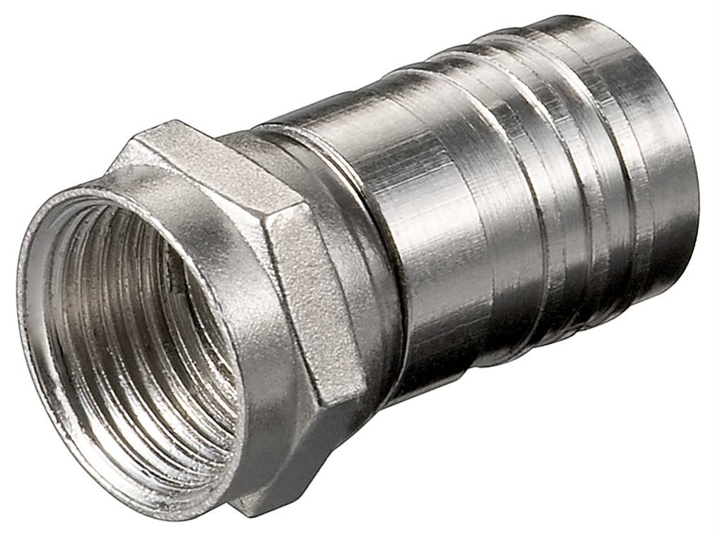 Goobay Crimp-F-connector 8.0 mm - Adaptateur à sertir en zinc avec contacts en nickel-0