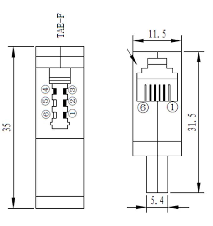 Prise adaptateur téléphonique Goobay TAE - prise TAE-F > prise RJ11 (6P4C)-2