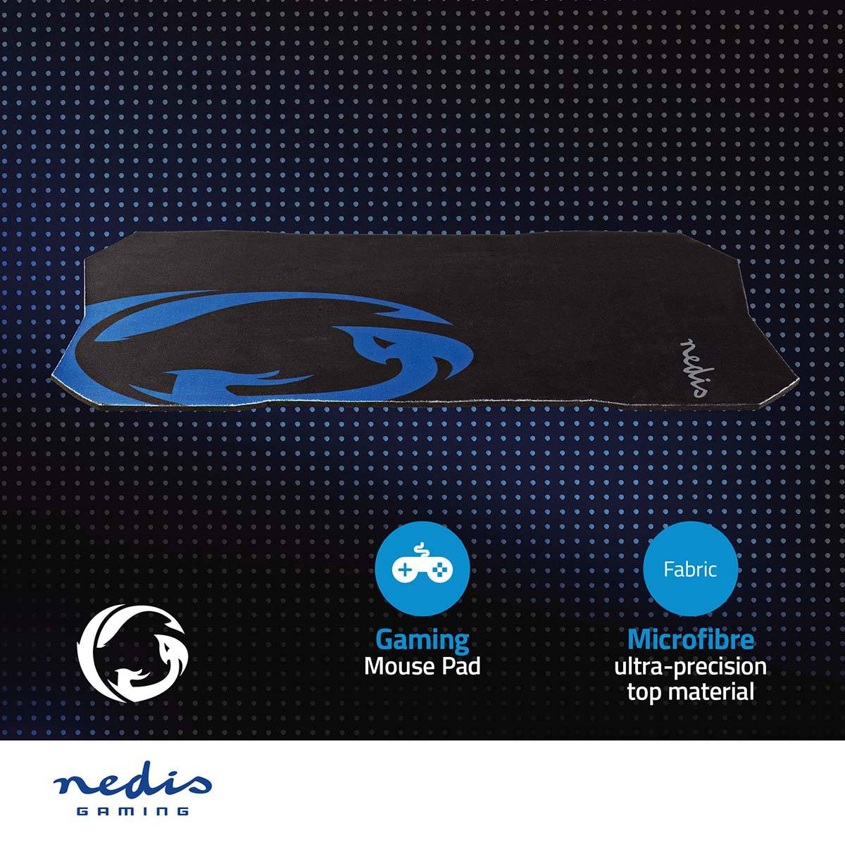 Tapis de Souris de Jeu Carré en Microfibres avec Base Caoutchoutée Antidérapante-3