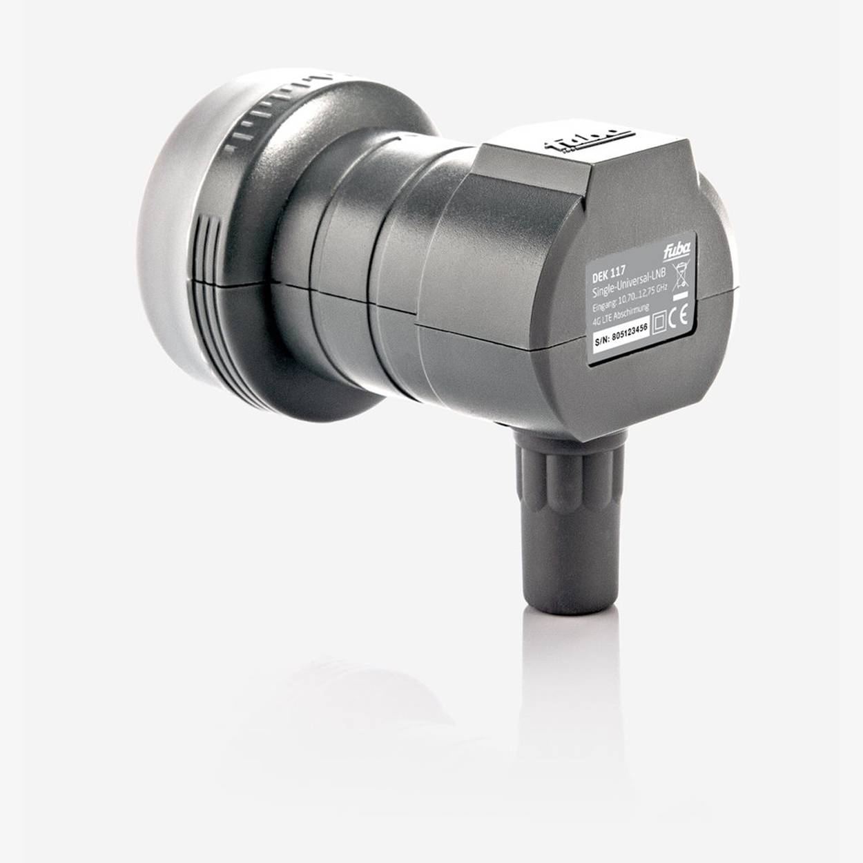 fuba DEK 117 Tête LNB simple Nombre d'abonnés: 1 Capacité de chargement: 40 mm résistant aux intempéries gris-1