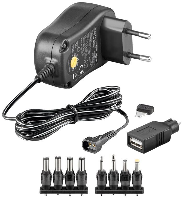 Goobay 53996 Alimentation 3 V/DC, 4.5 V/DC, 5 V/DC, 6 V/DC, 7.5 V/DC, 9 V/DC, 12 V/DC 1 A 12 W tension de sortie réglabl-3