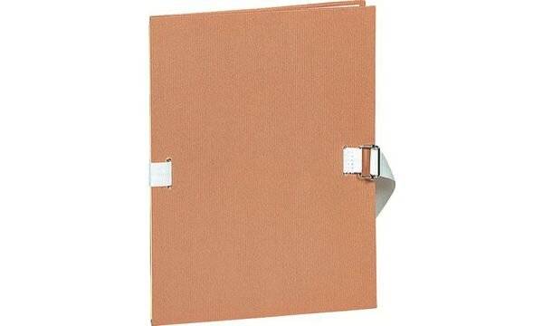 Chemise extensible sans rabat Exacompta à boucle dos 13 cm - Kraft Grège-1