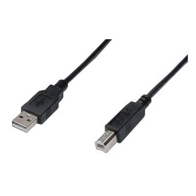 Digitus Câble USB USB 2.0 USB-A mâle, USB-B mâle 5.00 m beige rond, blindage double AK-300105-050-E-8